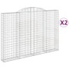 2 db íves horganyzott vas gabion kosár 300 x 30 x 200/220 cm