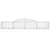 2 db íves horganyzott vas gabion kosár 300x50x40/60 cm