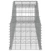 2 db íves horganyzott vas gabion kosár 300x50x40/60 cm