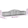 3 db íves horganyzott vas gabion kosár 300x50x40/60 cm