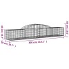 17 db íves horganyzott vas gabion kosár 300x50x40/60 cm