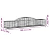 30 db íves horganyzott vas gabion kosár 300x50x40/60 cm