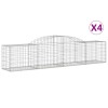 4 db íves horganyzott vas gabion kosár 300x50x60/80 cm