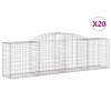 20 db íves horganyzott vas gabion kosár 300x50x80/100 cm