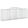 6 db íves horganyzott vas gabion kosár 300 x 50 x 100/120 cm