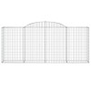 3 db íves horganyzott vas gabion kosár 300x50x120/140 cm