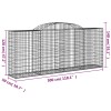 12 db íves horganyzott vas gabion kosár 300x50x120/140 cm
