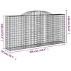 3 db íves horganyzott vas gabion kosár 300x50x140/160 cm