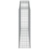 4 db íves horganyzott vas gabion kosár 300x50x160/180 cm