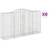 8 db íves horganyzott vas gabion kosár 300x50x160/180 cm