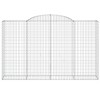 4 db íves horganyzott vas gabion kosár 300x50x180/200 cm