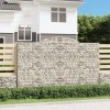 4 db íves horganyzott vas gabion kosár 300x50x180/200 cm