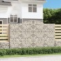 4 db íves horganyzott vas gabion kosár 300x50x180/200 cm