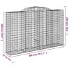 8 db íves horganyzott vas gabion kosár 300x50x180/200 cm