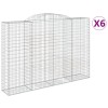 6 db íves horganyzott vas gabion kosár 300x50x200/220 cm
