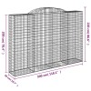 6 db íves horganyzott vas gabion kosár 300x50x200/220 cm