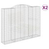 2 db íves horganyzott vas gabion kosár 300x50x220/240 cm