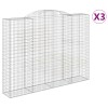 3 db íves horganyzott vas gabion kosár 300x50x220/240 cm