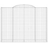 3 db íves horganyzott vas gabion kosár 300x50x220/240 cm