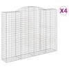 4 db íves horganyzott vas gabion kosár 300x50x220/240 cm