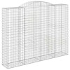 4 db íves horganyzott vas gabion kosár 300x50x220/240 cm