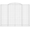 4 db íves horganyzott vas gabion kosár 300x50x220/240 cm