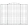 6 db íves horganyzott vas gabion kosár 300x50x220/240 cm