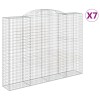 7 db íves horganyzott vas gabion kosár 300x50x220/240 cm