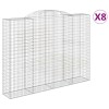 8 db íves horganyzott vas gabion kosár 300x50x220/240 cm