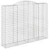 8 db íves horganyzott vas gabion kosár 300x50x220/240 cm