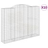 10 db íves horganyzott vas gabion kosár 300x50x220/240 cm