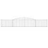3 db íves horganyzott vas gabion kosár 400x30x60/80 cm