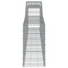 3 db íves horganyzott vas gabion kosár 400x30x60/80 cm