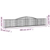 3 db íves horganyzott vas gabion kosár 400x30x60/80 cm