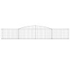 4 db íves horganyzott vas gabion kosár 400x30x60/80 cm