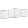 2 db íves horganyzott vas gabion kosár 400x30x100/120 cm