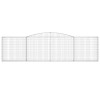 2 db íves horganyzott vas gabion kosár 400x30x100/120 cm