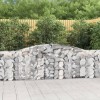 2 db íves horganyzott vas gabion kosár 400x30x100/120 cm
