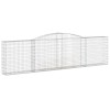 4 db íves horganyzott vas gabion kosár 400x30x100/120 cm