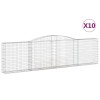 10 db íves horganyzott vas gabion kosár 400x30x100/120 cm