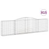 15 db íves horganyzott vas gabion kosár 400x30x100/120 cm
