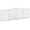 2 db íves horganyzott vas gabion kosár 400x30x120/140 cm