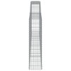 2 db íves horganyzott vas gabion kosár 400x30x120/140 cm