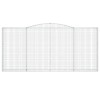 4 db íves horganyzott vas gabion kosár 400x30x180/200 cm
