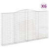 6 db íves horganyzott vas gabion kosár 400x30x220/240 cm