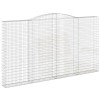 6 db íves horganyzott vas gabion kosár 400x30x220/240 cm