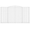 6 db íves horganyzott vas gabion kosár 400x30x220/240 cm
