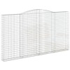 7 db íves horganyzott vas gabion kosár 400x30x220/240 cm