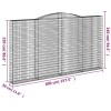 7 db íves horganyzott vas gabion kosár 400x30x220/240 cm