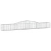6 db íves horganyzott vas gabion kosár 400x50x40/60 cm